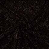 Tricot flock Slangenprint Bruin