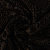 Tricot flock Slangenprint Bruin