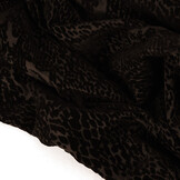 Tricot flock Slangenprint Bruin