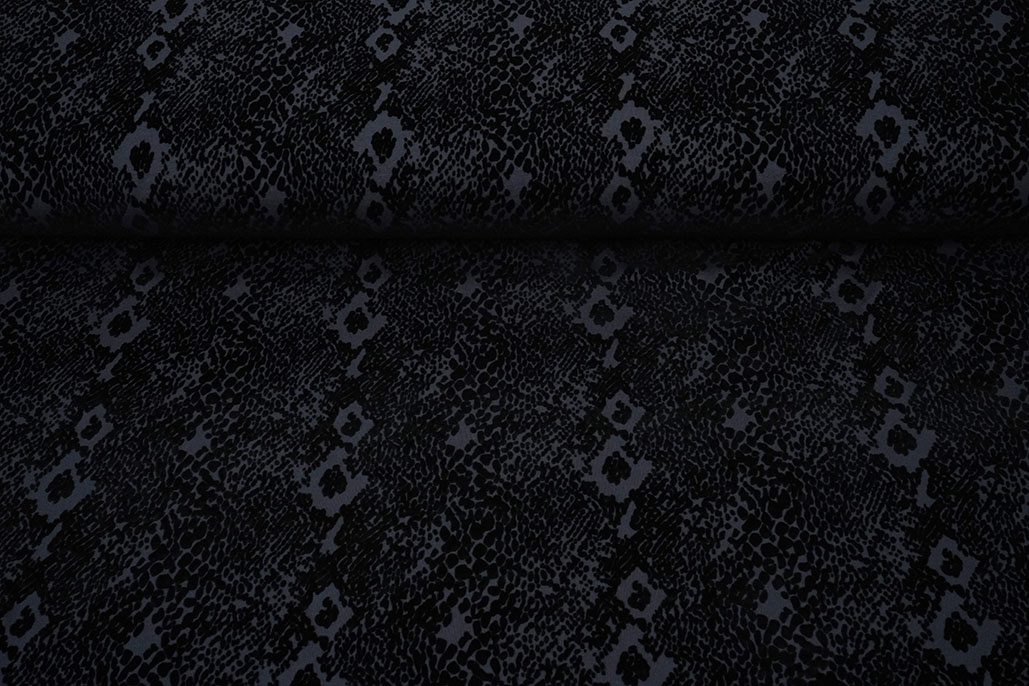 Jersey Flock Schlangenmotiv Jeans