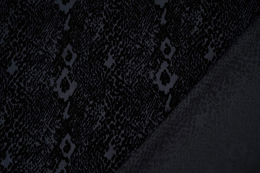 Jersey Flock Schlangenmotiv Jeans