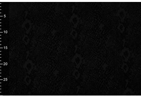 Jersey Flock Schlangenmotiv Schwarz