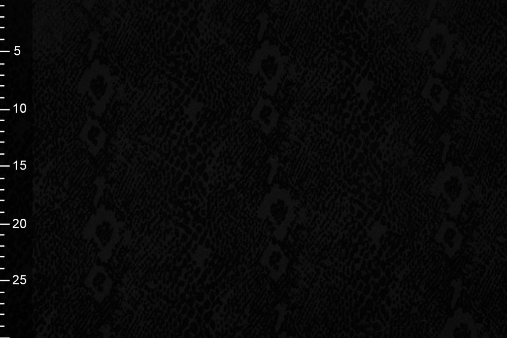 Tricot flock Slangenprint Zwart