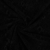 Tricot flock Snakeprint Black