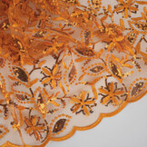 Mesh Embroidered Sequins Naomi Orange
