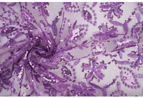 Mesh Embroidered Sequins Naomi Lilac Purple