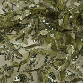 Mesh Embroidered Sequins Naomi Moss Green