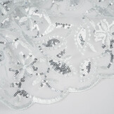 Mesh Embroidered Sequins Naomi White