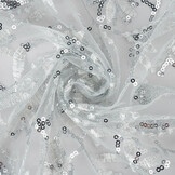 Mesh Embroidered Sequins Naomi White