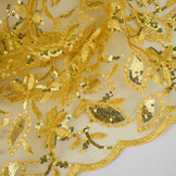 Mesh Embroidered Sequins Naomi Yellow
