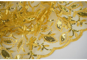 Mesh Embroidered Sequins Naomi Yellow