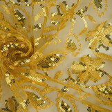 Mesh Embroidered Sequins Naomi Yellow