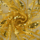 Mesh Embroidered Sequins Naomi Yellow