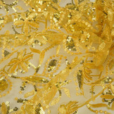 Mesh Embroidered Sequins Naomi Yellow