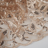 Netz Bestickt Pailletten Naomi Beige
