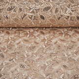 Mesh Geborduurd Pailletten Naomi Beige