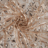 Netz Bestickt Pailletten Naomi Beige