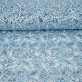 Mesh Geborduurd Pailletten Naomi Licht Jeans Blauw