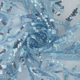 Mesh Embroidered Sequins Naomi Light Jeans Blue