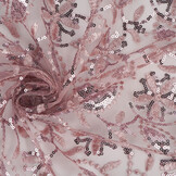 Mesh Embroidered Sequins Naomi Powder Pink