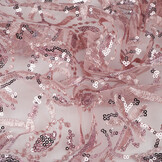 Mesh Embroidered Sequins Naomi Powder Pink