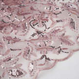 Mesh Embroidered Sequins Naomi Powder Pink
