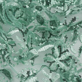 Mesh Embroidered Sequins Naomi Light Old Green