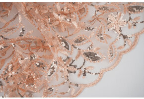 Mesh Embroidered Sequins Naomi Salmon