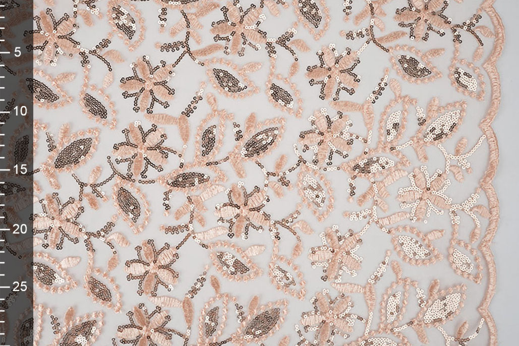 Mesh Embroidered Sequins Naomi Salmon