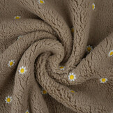 Curly Teddy Embroidered Camilla Taupe