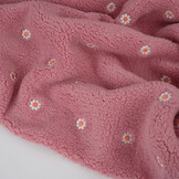 Teddystoff Bestickt Blumen Camilla Rosa