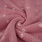 Curly Teddy Embroidered Camilla Pink