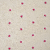 Teddy Stof Geborduurd Bloemen Camilla Creme