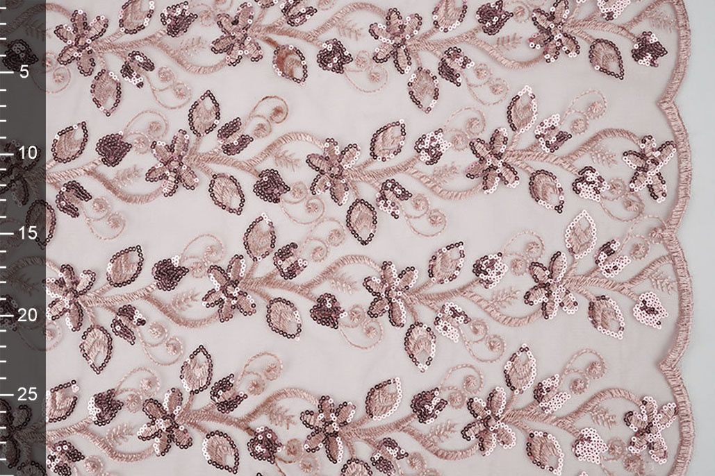 Mesh Embroidered Sequins Melissa Old Pink