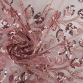Mesh Embroidered Sequins Melissa Old Pink