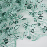 Netz Bestickt Pailletten Melissa Hell Altgrün