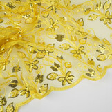 Mesh Embroidered Sequins Melissa Yellow