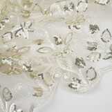 Mesh Embroidered Sequins Melissa Off-White