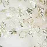 Mesh Embroidered Sequins Melissa Off-White