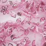 Mesh Embroidered Sequins Melissa Dark Old Pink