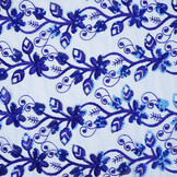 Mesh Embroidered Sequins Melissa Cobalt Blue