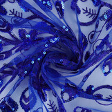 Mesh Embroidered Sequins Melissa Cobalt Blue
