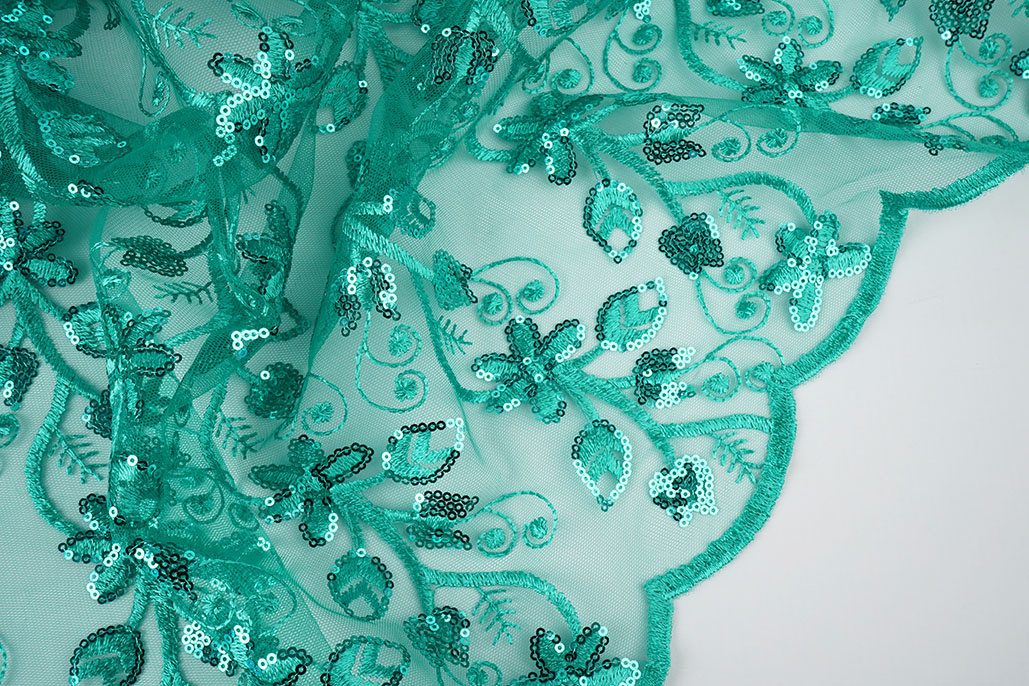 Mesh Embroidered Sequins Melissa Light Sea Green