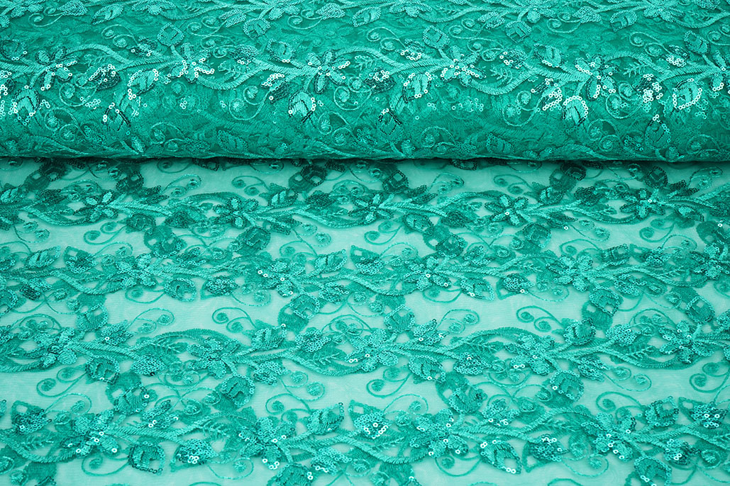 Mesh Embroidered Sequins Melissa Light Sea Green