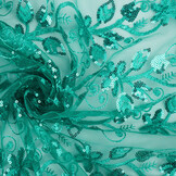 Mesh Embroidered Sequins Melissa Light Sea Green