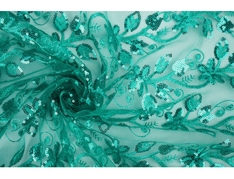 Mesh Embroidered Sequins Melissa Light Sea Green