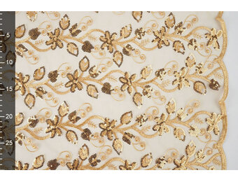 Mesh Embroidered Sequins Melissa Gold