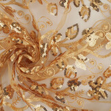 Mesh Embroidered Sequins Melissa Gold