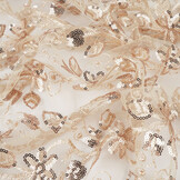 Mesh Embroidered Sequins Melissa Beige