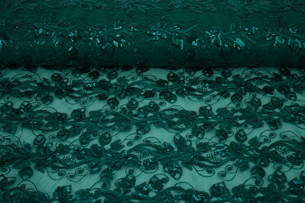 Mesh Embroidered Sequins Melissa Sea Green